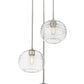 Z-Lite Harmony 20" 3-Light Brushed Nickel Pendant Light With Clear Glass Shade