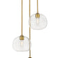 Z-Lite Harmony 20" 3-Light Olde Brass Pendant Light With Clear Glass Shade