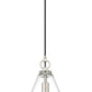 Z-Lite Harper 12" 1-Light Brushed Nickel Pendant Light With Clear Glass Shade