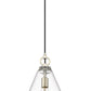 Z-Lite Harper 12" 1-Light Brushed Nickel Pendant Light With Clear Glass Shade