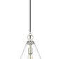 Z-Lite Harper 12" 1-Light Brushed Nickel Pendant Light With Clear Glass Shade