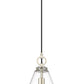 Z-Lite Harper 12" 1-Light Brushed Nickel Pendant Light With Clear Glass Shade