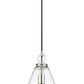 Z-Lite Harper 12" 1-Light Polished Nickel Pendant Light With Clear Glass Shade