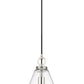 Z-Lite Harper 12" 1-Light Polished Nickel Pendant Light With Clear Glass Shade