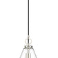 Z-Lite Harper 12" 1-Light Polished Nickel Pendant Light With Clear Glass Shade