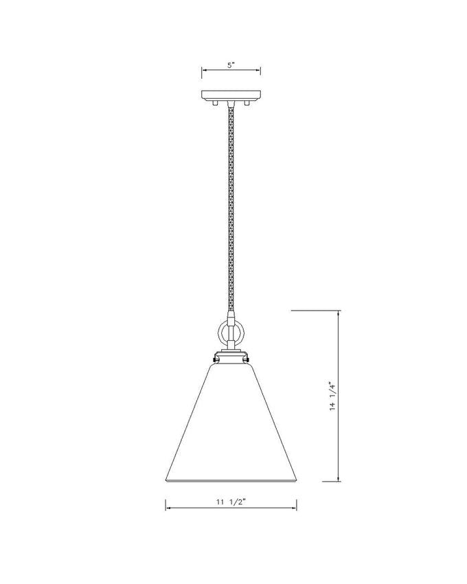 Z-Lite Harper 12" 1-Light Rubbed Brass Pendant Light With Clear Glass Shade