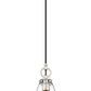 Z-Lite Harper 8" 1-Light Brushed Nickel Pendant Light With Clear Glass Shade