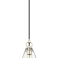 Z-Lite Harper 8" 1-Light Brushed Nickel Pendant Light With Clear Glass Shade