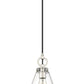 Z-Lite Harper 8" 1-Light Brushed Nickel Pendant Light With Clear Glass Shade