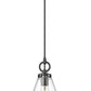 Z-Lite Harper 8" 1-Light Matte Black Pendant Light With Clear Glass Shade