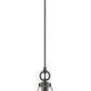 Z-Lite Harper 8" 1-Light Matte Black Pendant Light With Clear Glass Shade