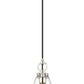 Z-Lite Harper 8" 1-Light Polished Nickel Pendant Light With Clear Glass Shade