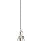 Z-Lite Harper 8" 1-Light Polished Nickel Pendant Light With Clear Glass Shade