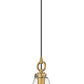 Z-Lite Harper 8" 1-Light Rubbed Brass Pendant Light With Clear Glass Shade