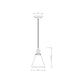 Z-Lite Harper 8" 1-Light Rubbed Brass Pendant Light With Clear Glass Shade