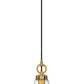 Z-Lite Harper 8" 1-Light Rubbed Brass Pendant Light With Clear Glass Shade