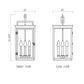 Z-Lite Hartwell 4-Light Candelabra Sand Black Aluminum Frame Clear Seedy Glass Shade Outdoor Chain Mount Ceiling Fixture