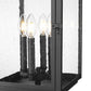 Z-Lite Hartwell 5019PHBR-518P-BK 4-Light Clear Seedy Glass Shade Sand Black Aluminum Outdoor Post Mounted Fixture