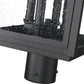 Z-Lite Hartwell 5019PHBR-BK 4-Light Candelabra Bulb Base Sand Black Aluminum Clear Seedy Glass Shade Outdoor Post Mount Fixture