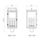 Z-Lite Hartwell 5019PHBR-BK 4-Light Candelabra Bulb Base Sand Black Aluminum Clear Seedy Glass Shade Outdoor Post Mount Fixture