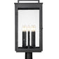 Z-Lite Hartwell 5019PHXLR-533PM-BK 5-Light Candelabra Bulb Base Sand Black Aluminum Clear Seedy Glass Shade Outdoor Pier Mounted Fixture