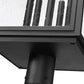 Z-Lite Hartwell 5019PHXLR-564P-BK 5-Light Candelabra Bulb Base Sand Black Aluminum Clear Seedy Glass Shade Outdoor Post Mounted Fixture