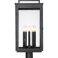 Z-Lite Hartwell 5019PHXLR-BK 5-Light Candelabra Bulb Base Sand Black Aluminum Clear Seedy Glass Shade Outdoor Post Mounted Fixture