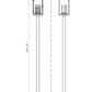 Z-Lite Hartwell 5019PHXLS-536P-BK 5-Light Candelabra Bulb Base Sand Black Aluminum Clear Seedy Glass Shade Outdoor Post Mounted Fixture
