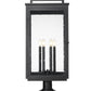 Z-Lite Hartwell 5019PHXXLR-533PM-BK 6-Light Candelabra Bulb Base Sand Black Aluminum Clear Seedy Glass Shade Outdoor Pier Mounted Fixture