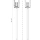 Z-Lite Hartwell 5019PHXXLS-536P-BK 6-Light Candelabra Bulb Base Sand Black Aluminum Clear Seedy Glass Shade Outdoor Post Mounted Fixture
