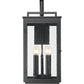 Z-Lite Hartwell 5019XL-BK 5-Light Candelabra Bulb Base Sand Black Aluminum Clear Seedy Glass Shade Outdoor Wall Light