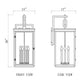 Z-Lite Hartwell 5019XXL-BK 6-Light Candelabra Bulb Base Sand Black Aluminum Clear Seedy Glass Shade Outdoor Wall Light