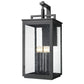 Z-Lite Hartwell 5019XXL-BK 6-Light Candelabra Bulb Base Sand Black Aluminum Clear Seedy Glass Shade Outdoor Wall Light