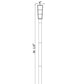 Z-Lite Helix 591PHB-567P-BK 1-Light Black Aluminum Frame Clear Seedy Glass Shade Outdoor Post Mounted Fixture