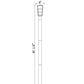 Z-Lite Helix 591PHM-567P-BK 1-Light Black Aluminum Frame Clear Seedy Glass Shade Outdoor Post Mounted Fixture