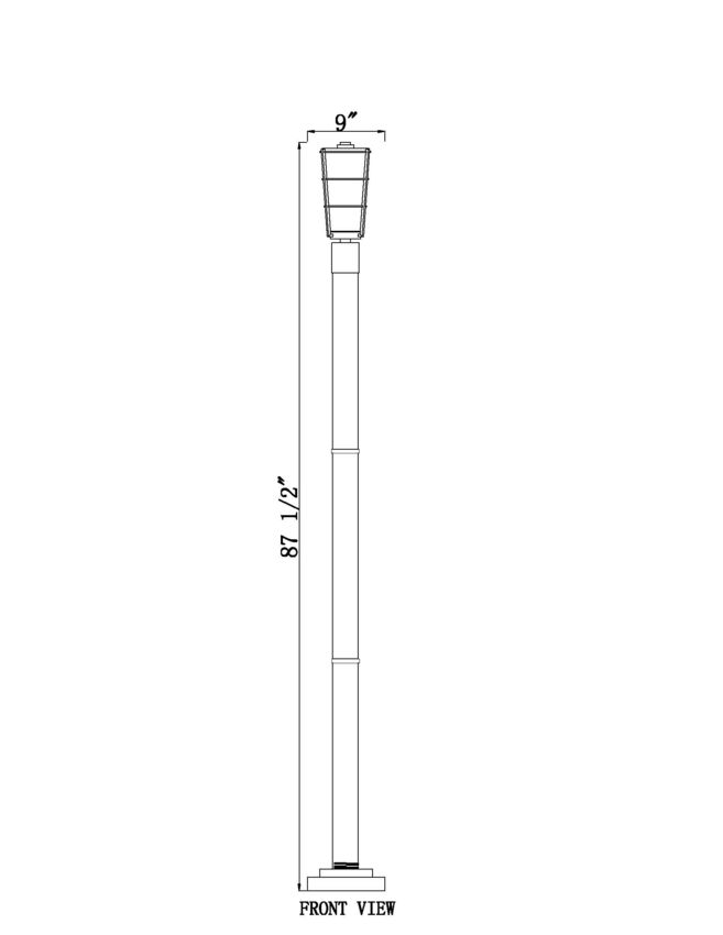 Z-Lite Helix 591PHM-567P-BK 1-Light Black Aluminum Frame Clear Seedy Glass Shade Outdoor Post Mounted Fixture