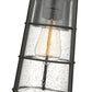 Z-Lite Helix 6" W x 13" H 1-Light Black Aluminum Outdoor Wall Sconce With Clear Seedy Glass Shade