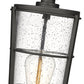 Z-Lite Helix 6" W x 15" H 1-Light Black Outdoor Post Mount Fixture With Clear Seedy Glass Shade
