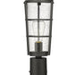 Z-Lite Helix 6" W x 15" H 1-Light Black Outdoor Post Mount Fixture With Clear Seedy Glass Shade