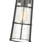 Z-Lite Helix 6" W x 17" H 1-Light Black Aluminum Outdoor Wall Sconce With Clear Seedy Glass Shade