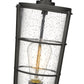 Z-Lite Helix 6" W x 17" H 1-Light Black Outdoor Pier Mounted Fixture and Square Pier Mount Hardware With Clear Seedy Glass Shade