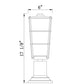 Z-Lite Helix 6" W x 17" H 1-Light Black Outdoor Pier Mounted Fixture and Square Pier Mount Hardware With Clear Seedy Glass Shade