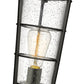 Z-Lite Helix 6" W x 18" H 1-Light Black Outdoor Pier Mounted Fixture and Round Pier Mount Hardware With Clear Seedy Glass Shade