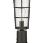 Z-Lite Helix 6" W x 18" H 1-Light Black Outdoor Pier Mounted Fixture and Round Pier Mount Hardware With Clear Seedy Glass Shade