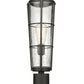 Z-Lite Helix 6" W x 20" H 1-Light Black Outdoor Post Mount Fixture With Clear Seedy Glass Shade