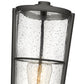 Z-Lite Helix 6" W x 20" H 1-Light Black Outdoor Post Mount Fixture With Clear Seedy Glass Shade