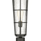 Z-Lite Helix 6" W x 20" H 1-Light Black Outdoor Post Mount Fixture With Clear Seedy Glass Shade