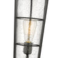Z-Lite Helix 6" W x 21" H 1-Light Black Outdoor Pier Mounted Fixture and Square Pier Mount Hardware With Clear Seedy Glass Shade