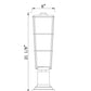 Z-Lite Helix 6" W x 21" H 1-Light Black Outdoor Pier Mounted Fixture and Square Pier Mount Hardware With Clear Seedy Glass Shade