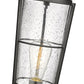 Z-Lite Helix 6" W x 22" H 1-Light Black Outdoor Pier Mounted Fixture and Round Pier Mount Hardware With Clear Seedy Glass Shade